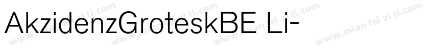 AkzidenzGroteskBE Li字体转换